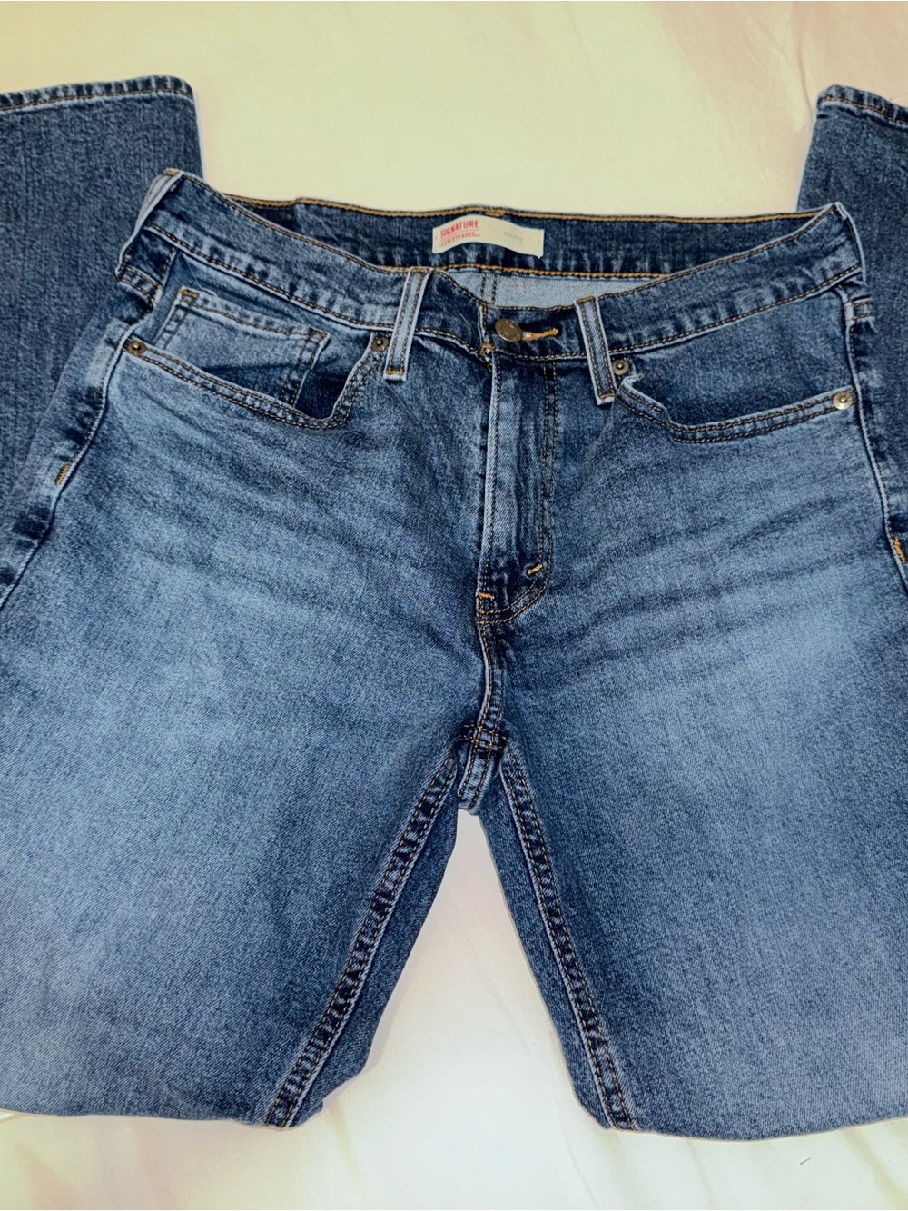 Signature by Levi Strauss Women's Straight Jeans - Blue Denim